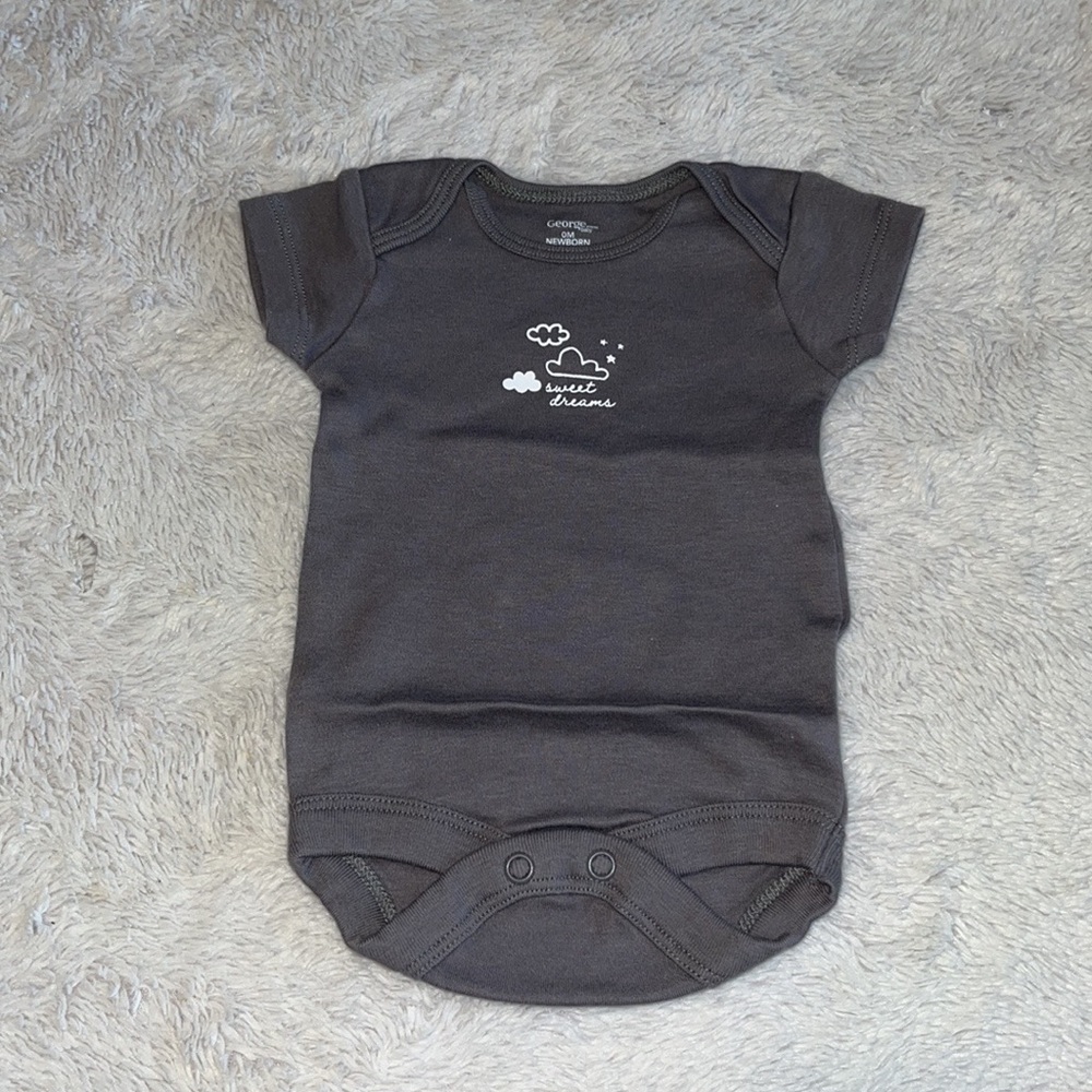 (3 for $10) George gender Neutral bodysuit